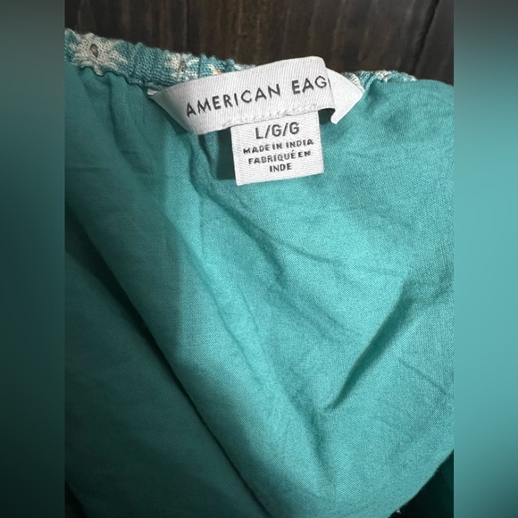 American Eagle Floral Mini Dress Spaghetti Strap, Tie Back Size:Large - Picture 9 of 11